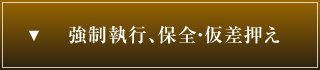 強制執行、保全・仮差押え